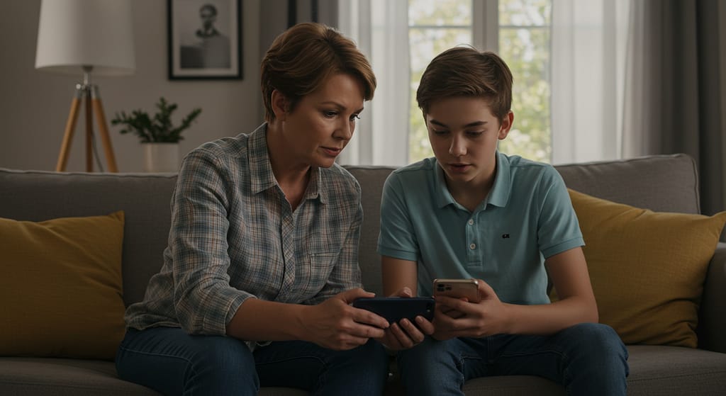 Teenage boys social media